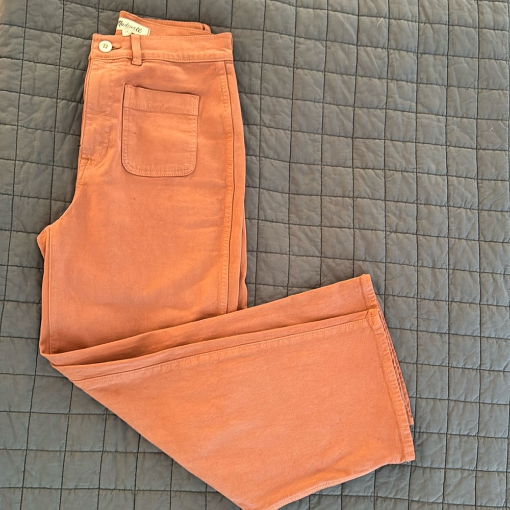 New Rust Madewell Wide Leg Ankle Pants